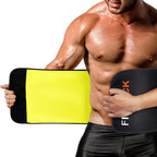 Sauna sweat belt worn during workout – slimming waist trainer side view