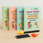 Sank Magic Practice book for Kids (4 Books + 10 Refills + 1 Pen + 1 Grip)