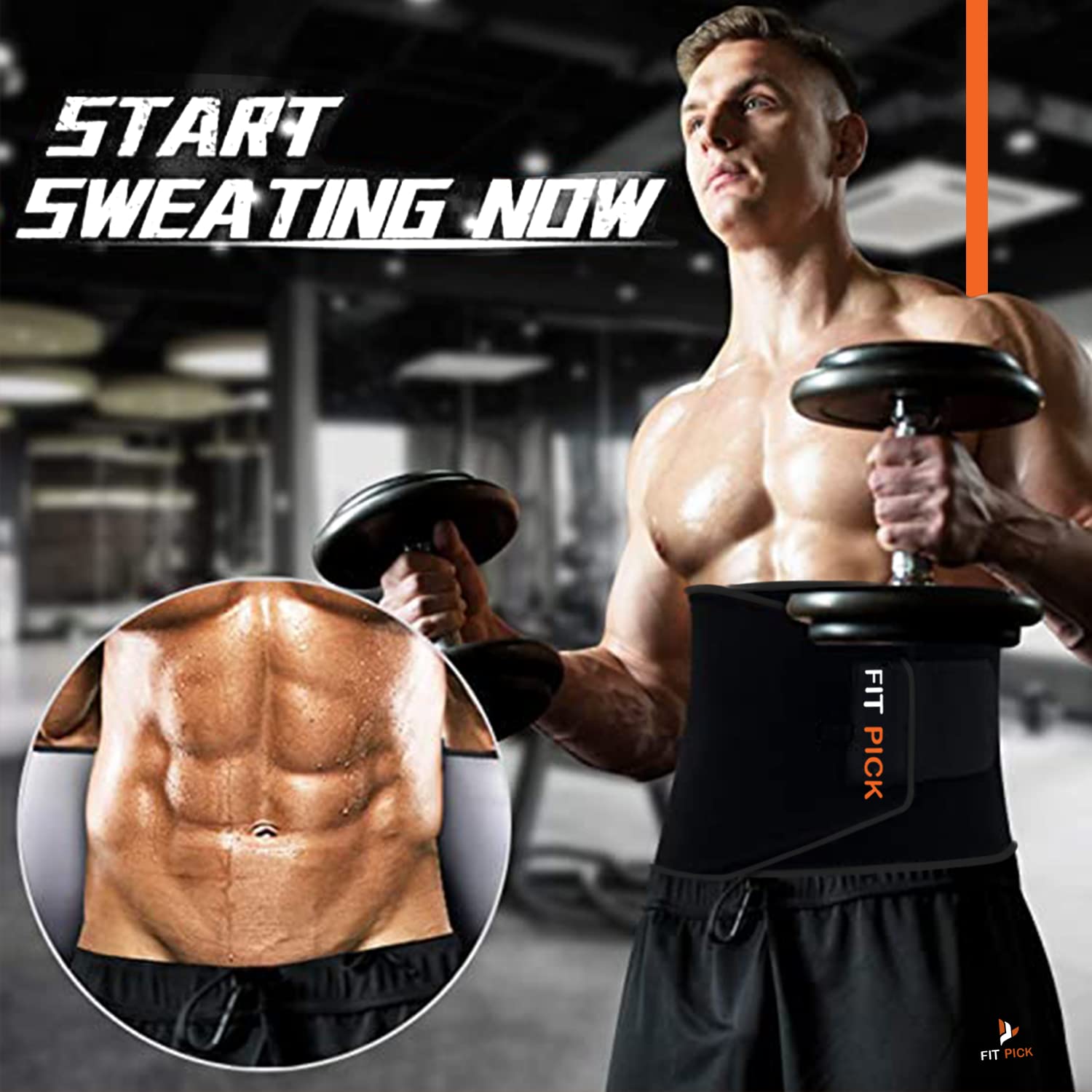 Non-tearable neoprene sweat belt inner grip lining detail